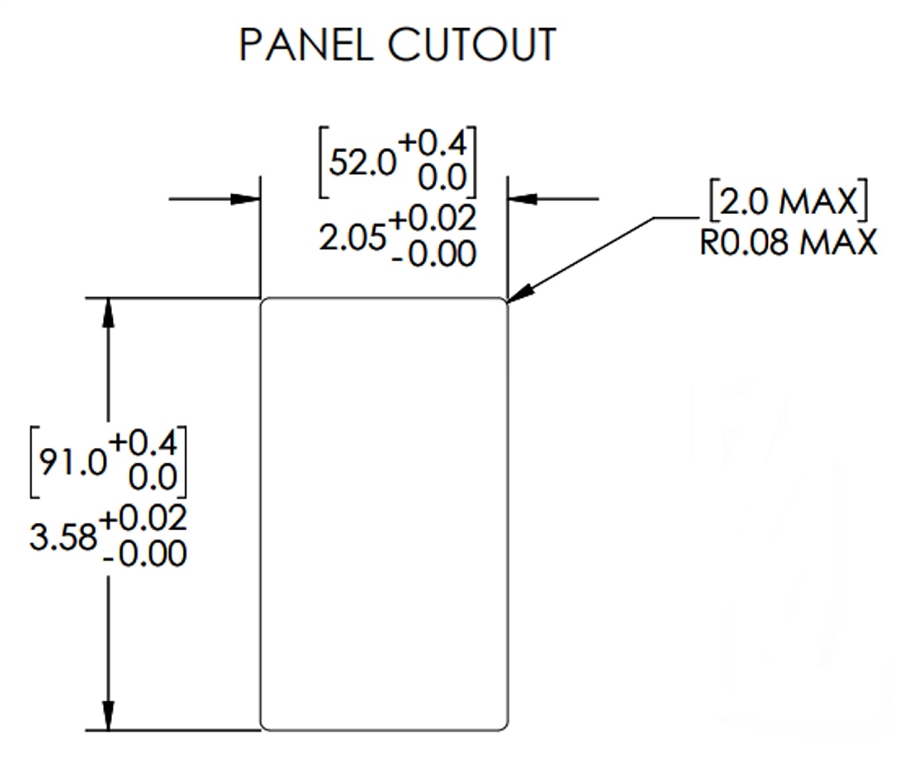 Db9 Panel Cutout Dimensions